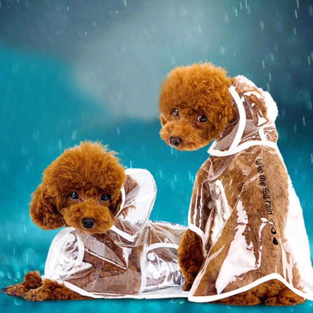 

Fashion Pet Dog Puppy Raincoat Outdoor Jacket Rainwear Cute Hooded Waterproof Clothes