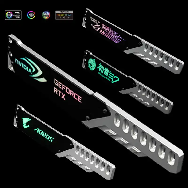 Aluminum Alloy Graphics Card Support GPU Holder Bracket 5V 3PIN ARGB