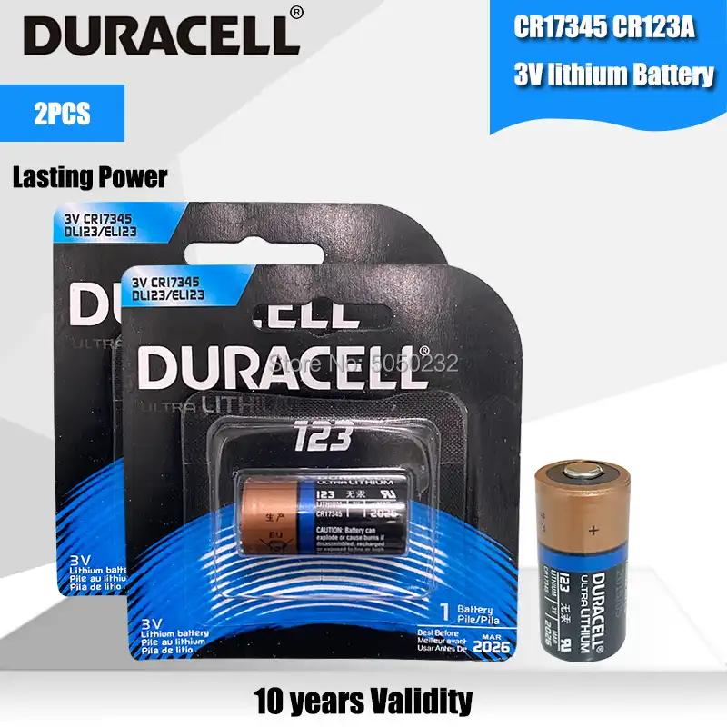 Литиевая батарея Duracel 2 шт. 3 в 1550 мАч CR123 CR 123A CR17345 16340 cr123a сухая Первичная для