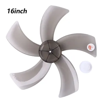 

16 Inch Plastic Fan Blade Five Leaves with Nut Cover for Standing Pedestal Fan Table Fanner General Accessories Fanner Parts