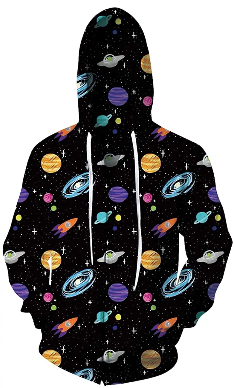 

Unisex 3D Digital All Over Print Zip Up Hoodie Casual Pullover Hooded Sweashirt Jacket Pockets Men Clothing Harajuku Hoodie Men