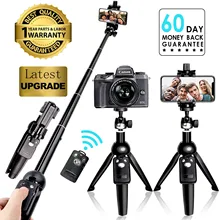 Селфи палка штатив Bluetooth, 40 дюймов выдвижной гибкий монопод для селфи со съемным пультом дистанционного управления, совместим с iPhone samsung