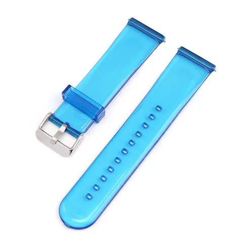 22mm Transparent PVC Strap Colorful Men Women Replacement Band for Samsung Active2 40mm 44mm Huawei Watch GT 2 Amazfit GTS