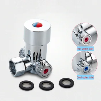 

Copper Thermostat Valve Hot And Cold Water Regulating Valve Mixer Tap Adjustable For Bathroom Shower Faucet