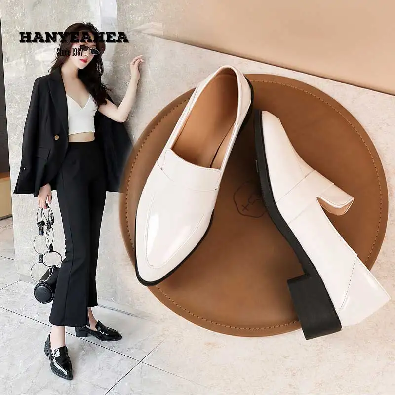 

Pointed Toe Women's Shoes Neutral Leisure Chaussure Femme Elegane Concise Platform Pointed Toe Women's Shoes
