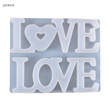 

Double LOVE English Words Doorplate Listed Hanging Tag Pendant Casting Silicone Mould DIY Craft Crystal Epoxy Resin Mold
