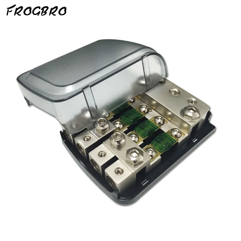 FROGBRO 12V Предохранитель AFS держатель Матовый корпус никелированный Мини ANL