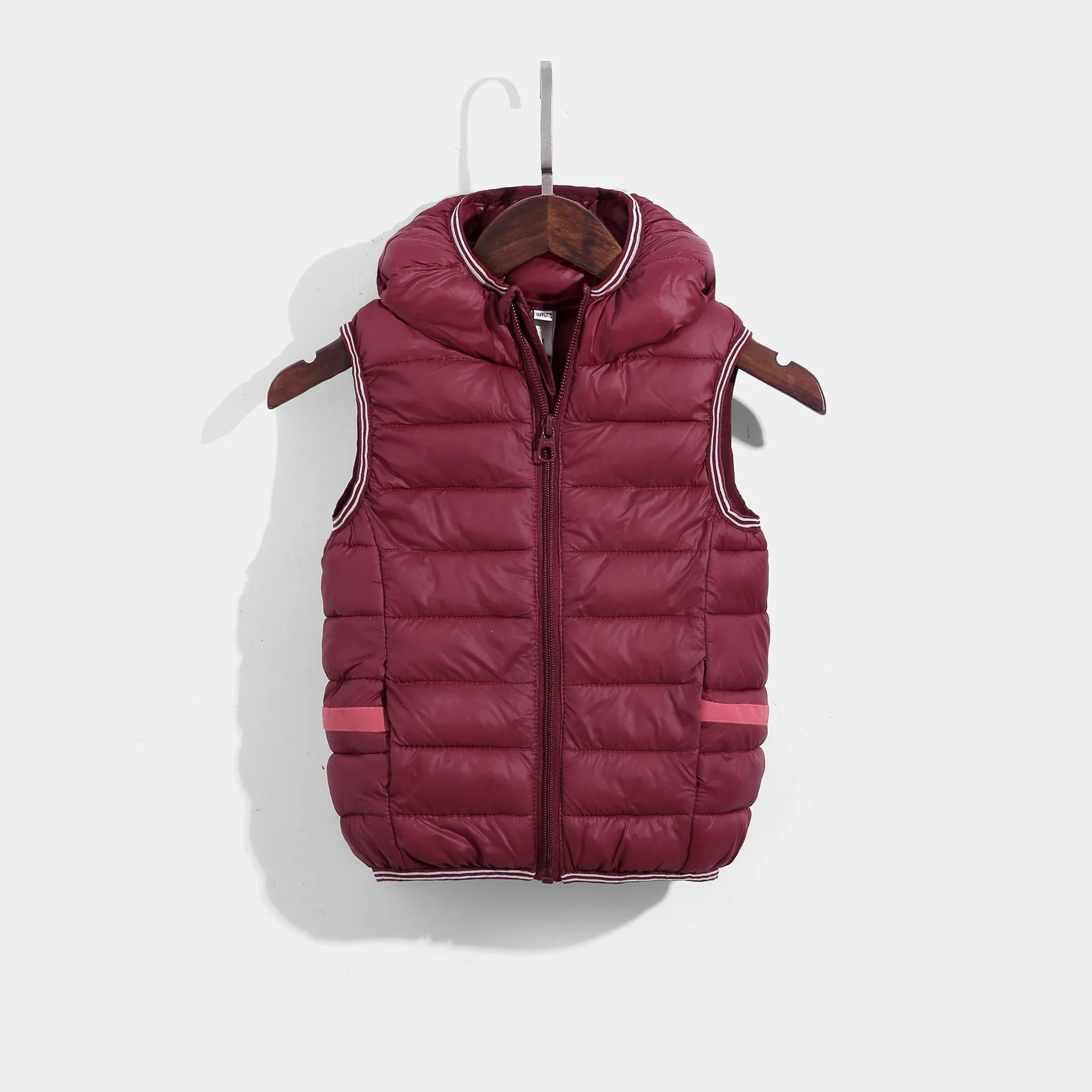 Jujube red Модный хлопковый жилет для маленьких девочек и мальчиков на весну-осень детская одежда, жилеты, верхняя одежда топы для детей - Цвет: Jujube red