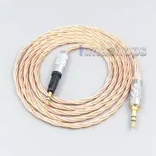 LN007157 Silver Plated OCC Shielding Coaxial Earphone Cable For Audio Technica ATH M50x ATH M40x ATH M70x Headphone Headset