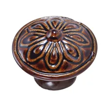 Tirador de puerta interior retro para habitación de niños, perilla de cerámica redonda para cajones, accesorios para armario, 40x31mm, 1 unidad