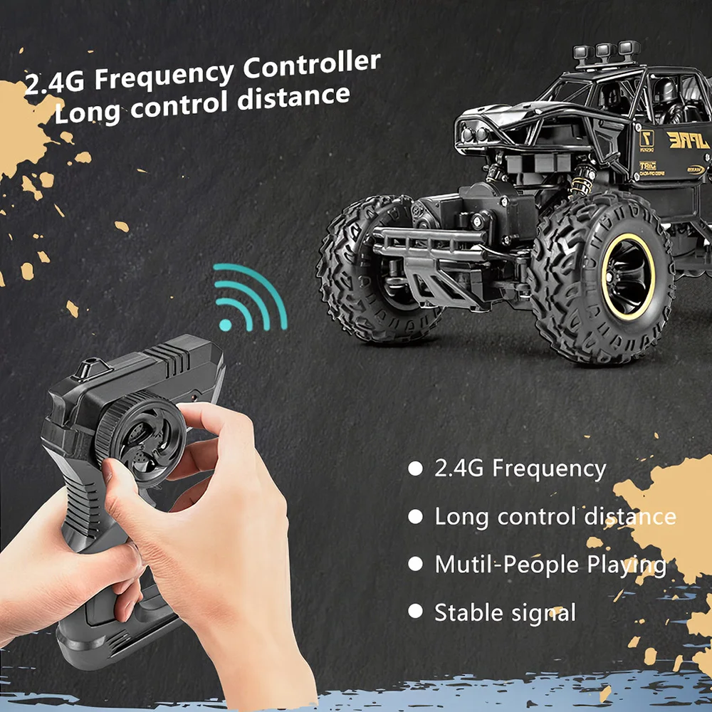 2,4 GHz 4WD 1/16 внедорожная Багги машина из сплава RC 15 км/ч высокоскоростной альпинистский автомобиль RTR автомобиль с дистанционным управлением
