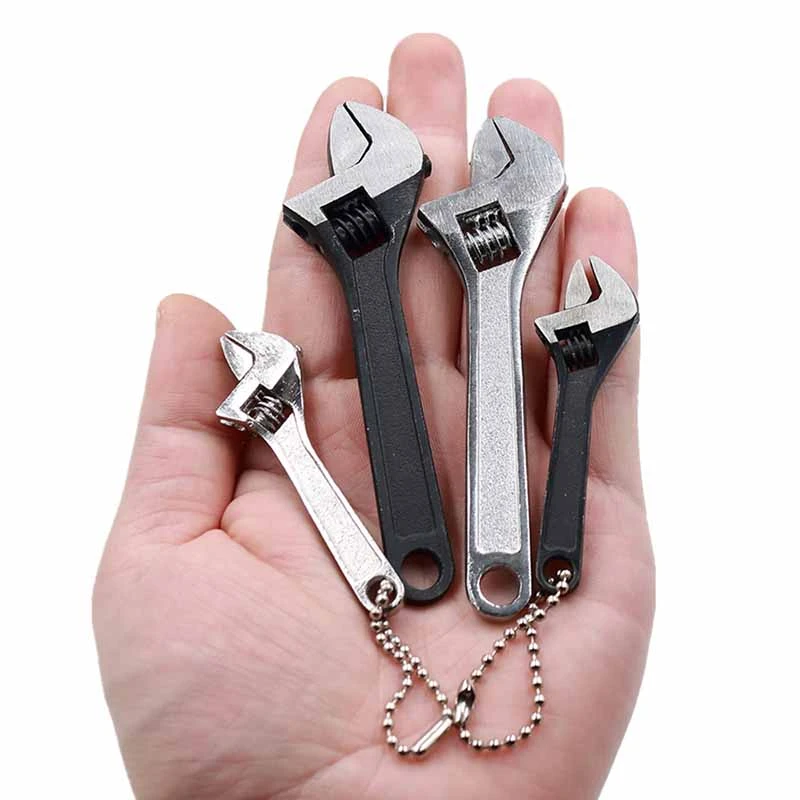 2.5" Mini Small Adjustable Wrench Open Spanner Alloy Repair E6B4 Steel Y6J0