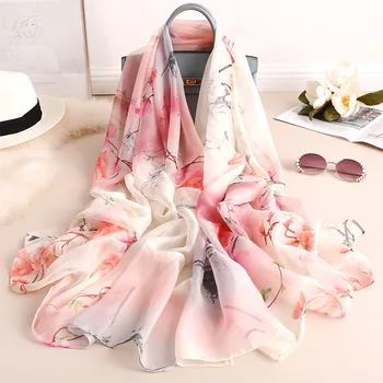 

2020 Brand Silk Scarf Women Bandana Hijab Cachecol Pashmina Bandanas Poncho Scarves Echarpe Foulard Femme Bufandas Scarfs