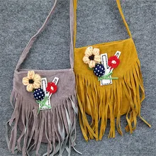 Милый маленький кошелек для монет для девочек, Детский кошелек с кисточкой на одно плечо, Детский кошелек, сумка для денег