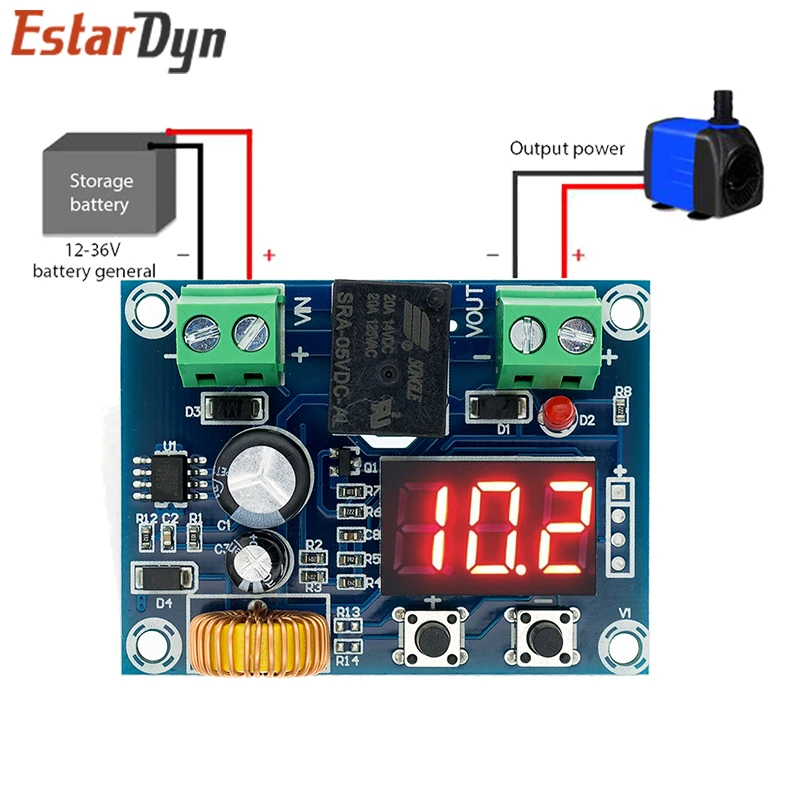 XH-M609 DC 12V-36V Charger Module Voltage OverDischarge Battery Protection Precise Undervoltage Protection Module Board