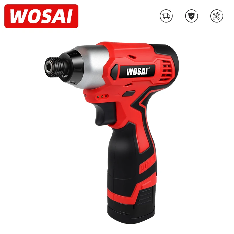 WOSAI 16V Беспроводная электрическая отвертка ударный драйвер Дрель Бытовая