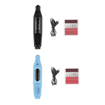 

Professional Electric Manicure Machine Pen Pedicure Nail File Nail Tools 6 Bits Drill Nail Drill Machine Equipment