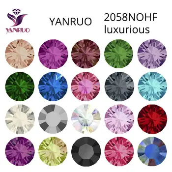 

YANRUO 2058NOHF Flatback All Sizes Crystal Rhinestones Stones Nail Clothes for Needlework DIY Crafts Decor Gems