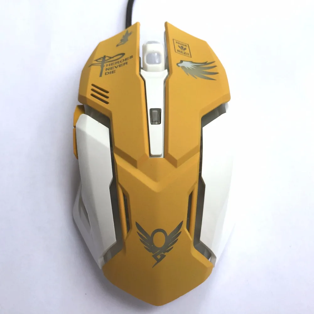 OW 6 кнопок игровой дышащий светодиодный мыши с подсветкой D.VA Reaper проводная USB