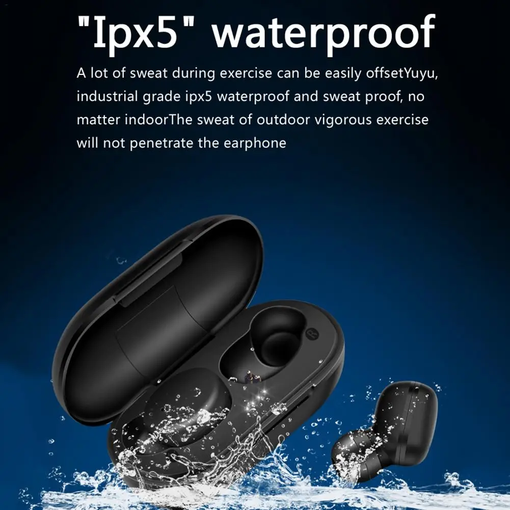 A6X Mini TWS Twins True Wireless In-ear Bluetooth 5.0 Earphones Sports Stereo Earbuds Headset with Mic 280mAh Auto Charging Box