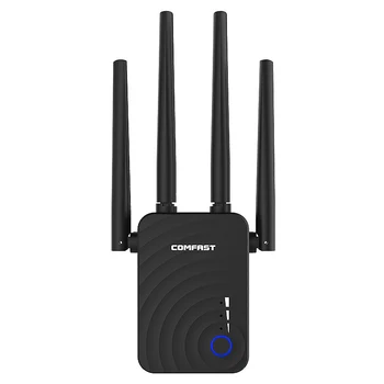 

COM-FAST Wireless Wifi Extender 1200Mbps Wifi Repeater/Router Dual Band 2.4&5.8Ghz 4 Wi Fi Antenna Long Range Signal Amplifier