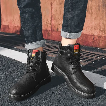

New Fashion High Help Martin Boots Genuine Leather Spring and Autumn Men's Boots and Boots Men's Boots