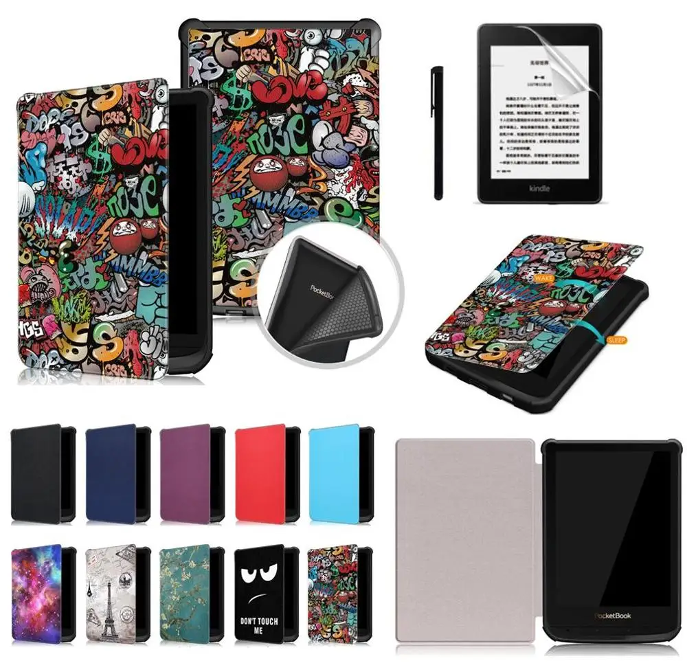 Чехол GLIGLE для Pocketbook Touch lux 4 627 HD3 632 Basic2 616 чехол электронной книги Lux 5 606 628 633|Чехлы
