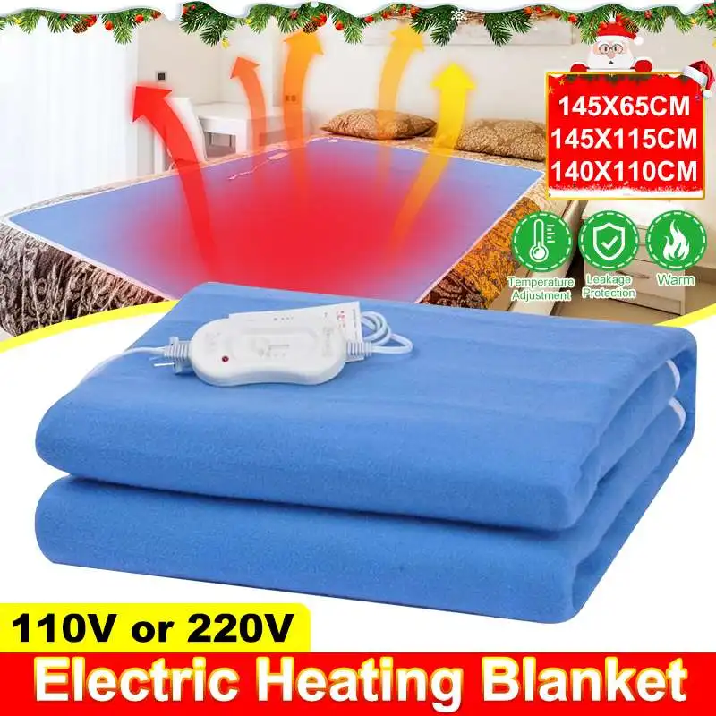 145cmx65cm/145cmx115cm Electric Blanket Thicker Heater Single Body Warmer Heated Thermostat Heating | Дом и сад