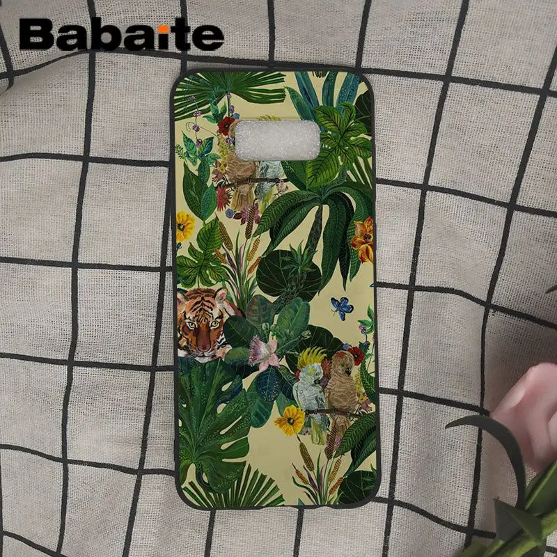 Babaite тропические листья черный ТПУ мягкий чехол для телефона samsung Galaxy s10 s10plus s9 s8 plus s7 s6edge мобильные чехлы - Цвет: A6