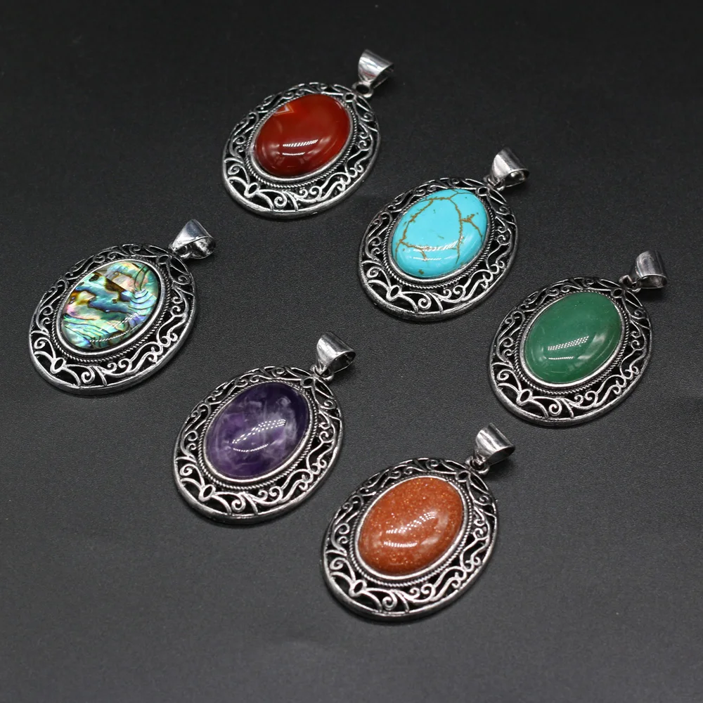 Оптовая торговля ретро натуральный кулон в виде раковины абалона форме яйца
