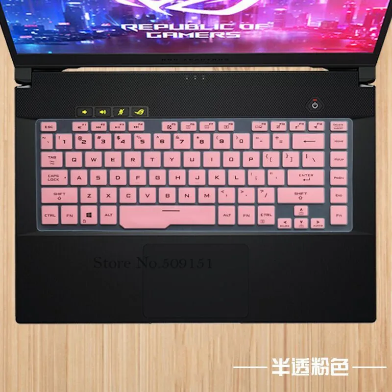 Защитная пленка для клавиатуры ноутбука 15,6 дюймов для ASUS ROG Zephyrus M GU502 GU502GU GU502GV GU502G es031t S5D S5DU S7D - Color: Pink