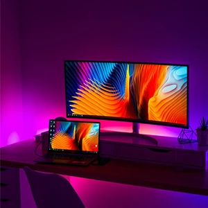 Binval Светодиодные ленты огни ТВ светодиодный подсветкой RGB Светодиодные ленты питаемые через USB порт для ТВ зеркальная поликарбонатная/приложение Управление синхронизироваться с музыкой антивозрастным свойствам