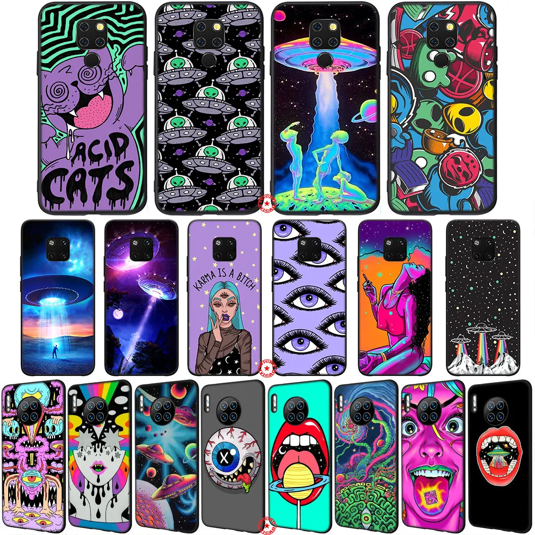 Y7 Alien UFO Cartoon Art Soft Silicone Phone Case for Huawei Mate 30 20 10 Lite Pro P10 Nova 2 2i | Мобильные телефоны и