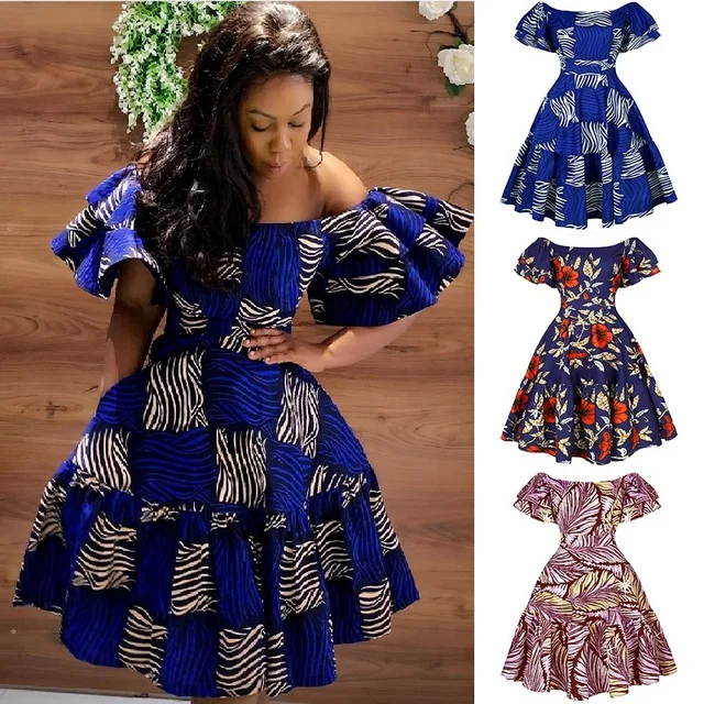 Ify African  Short Sleeve Loose Gown