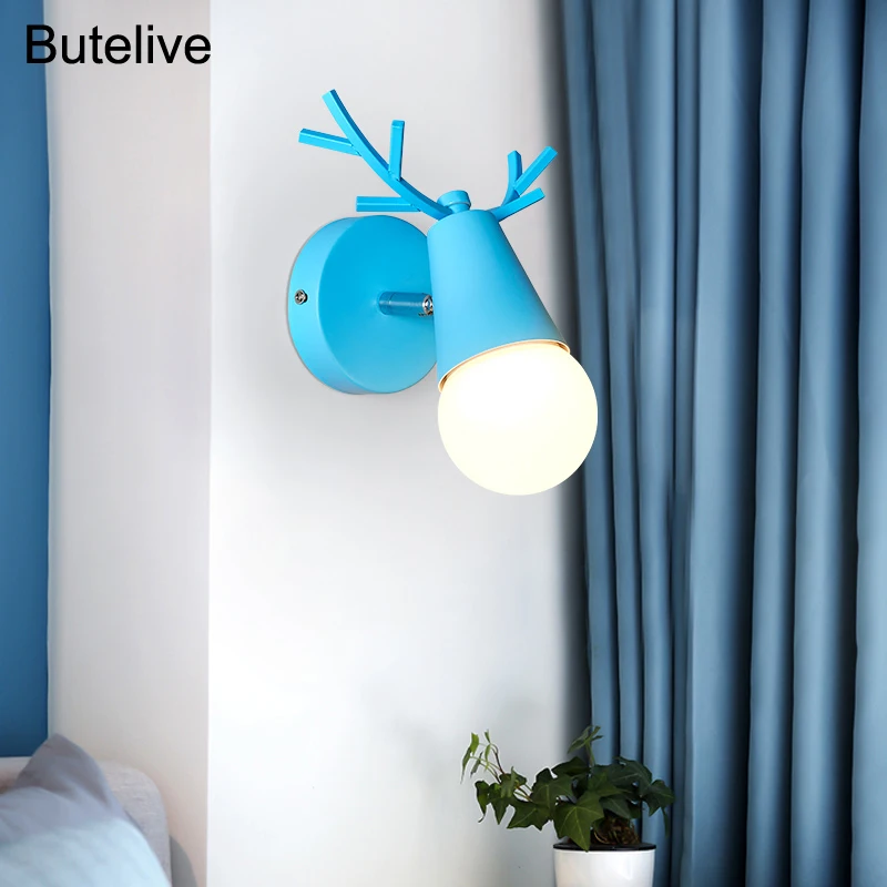 Современная светодиодная настенная лампа E27 прикроватный светильник в