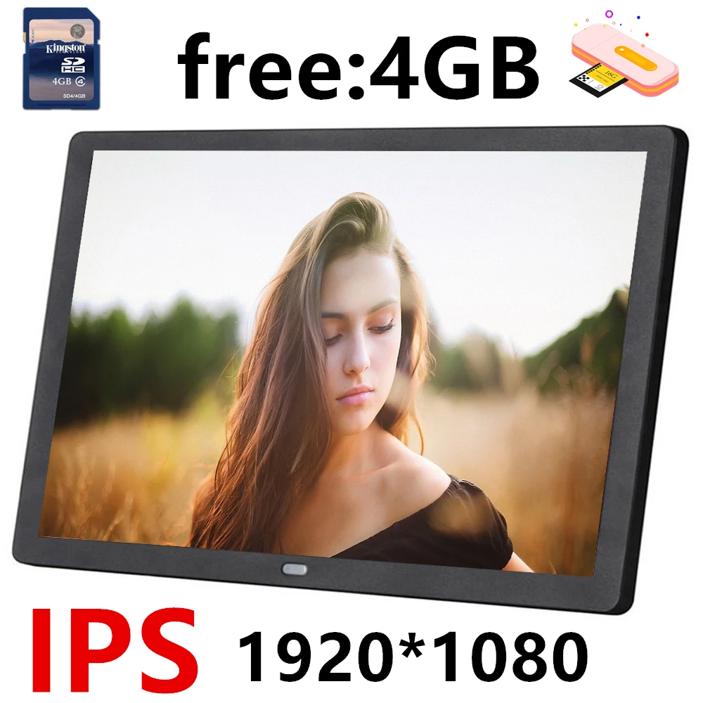 

1080P New 10 inch Screen IPS Backlight HD 1280*800 Digital Photo Frame Electronic Album Picture Music Movie Full Function Good