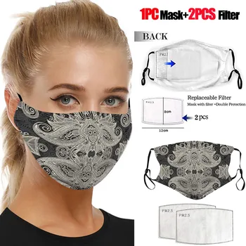 

1PC Unisex Protect Foggy Haze Anti-Spitting Face Mask+2PCS Filter Breathable Sunscreen Fashion Scarf Mask drop-shipping#3