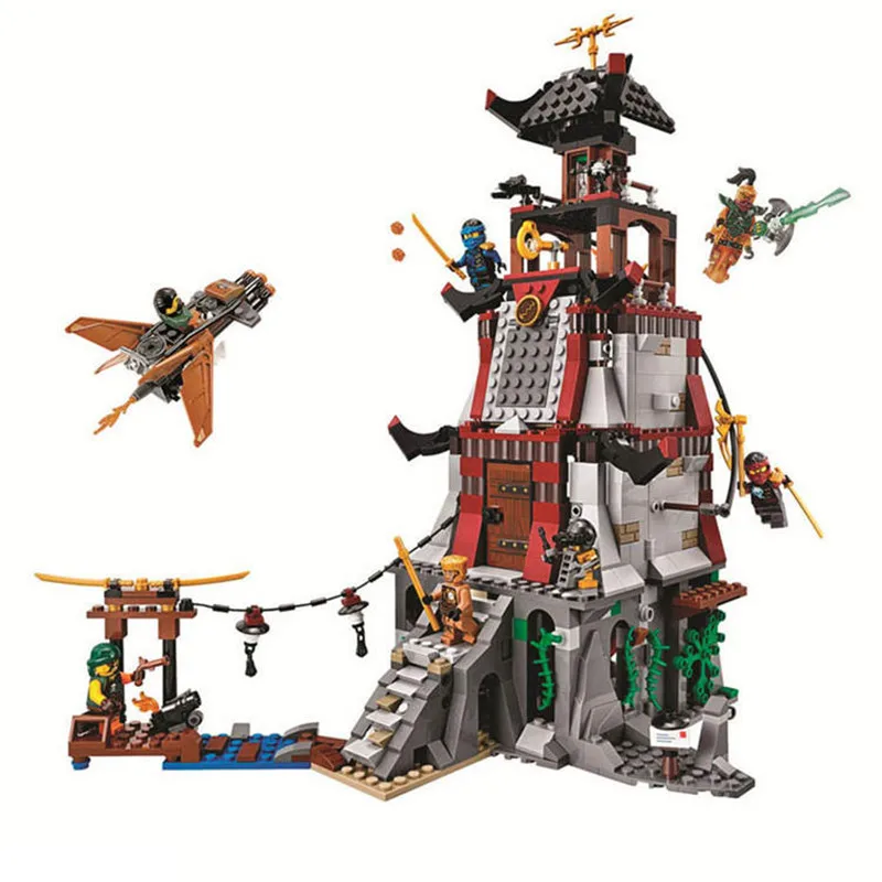 

815pcs Diy Siege Compatible With legoinglys Ninja Lighthouse Ninja Building Blocks Set Famous Brand Toys for Kids Bricks