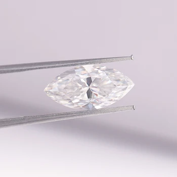 

Include Certification Marquise Cut Lab Grown Mossanite VVS 4.5x9mm 0.8Carat D Color For Anniversary Earring Customized Jewelry
