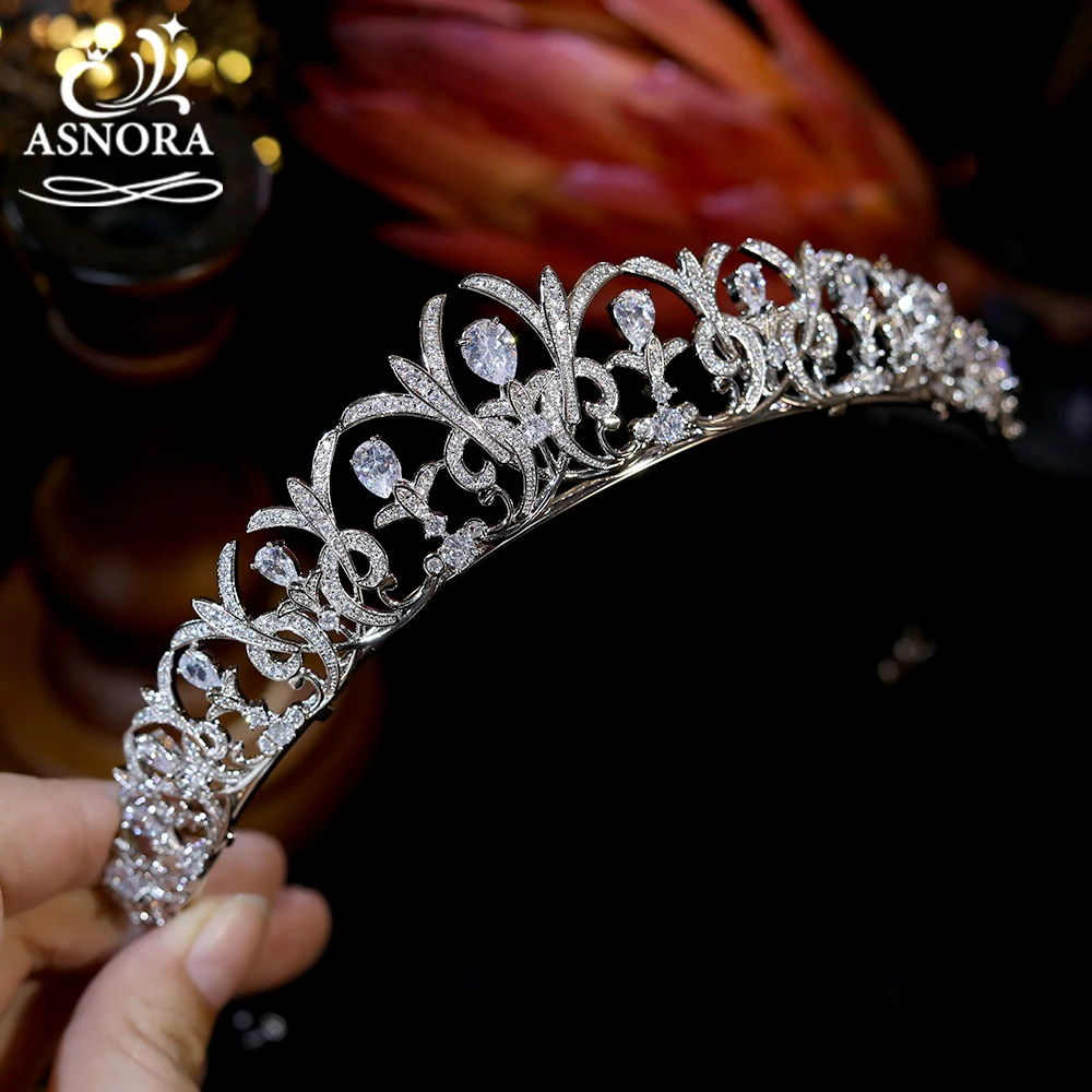 Diadema Sposa Argento Con Zirconi - Corona Principessa Per Matrimoni E Eventi