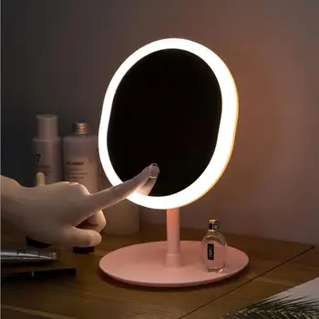 

1Pc Lighted Makeup Mirrors Folding Magnifying Equiped Mirrors Travel Compact Mirrors USB Charging LED Cosmetic Vanity Table Lamp