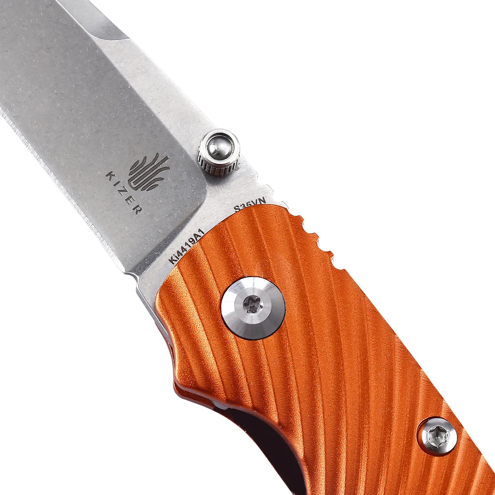 Нож для выживания Kizer Sliver KI4419A1 походный нож с алюминиевой ручкой складной лезвием