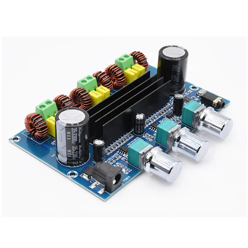 Цифровой усилитель мощности Bluetooth 5 0 TPA3116D2 50Wx2 + 100 Вт 2 1 канала стерео бас сабвуфер