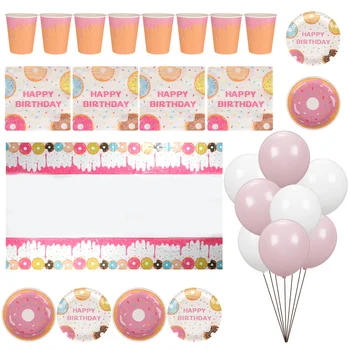 

1 Set Safe Convenient Beautiful Creative Pink Birthday Banner Party Decoration Decoration Set