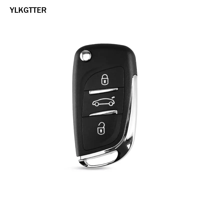 YLKGTTER 3 кнопки автомобильный Корпус ключа для Peugeot 307 408 308 для Citroen модифицированный Floding чехол для дистанционного ключа от машины с VA2 Blade CE0536