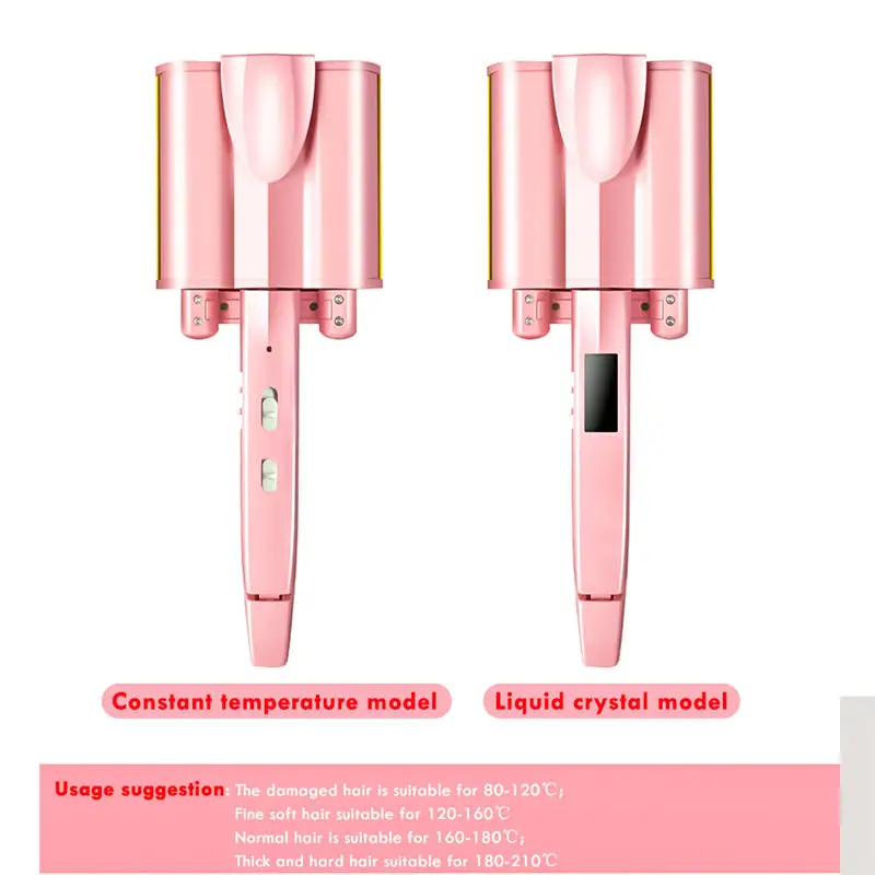 

Hair Curlers Digital Display Big Wave Hair Waver Curling Irons Curler Quick Heat Hair Style Tool 26mm/32mm Ceramic Three Tubes