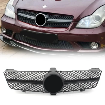 

Matte Black Front Grille Sport Racking Grill w/ Emblem For Mercedes Benz C219 CLS-CLASS W219 GLS63 CLS550 2008 2009 2010 2011