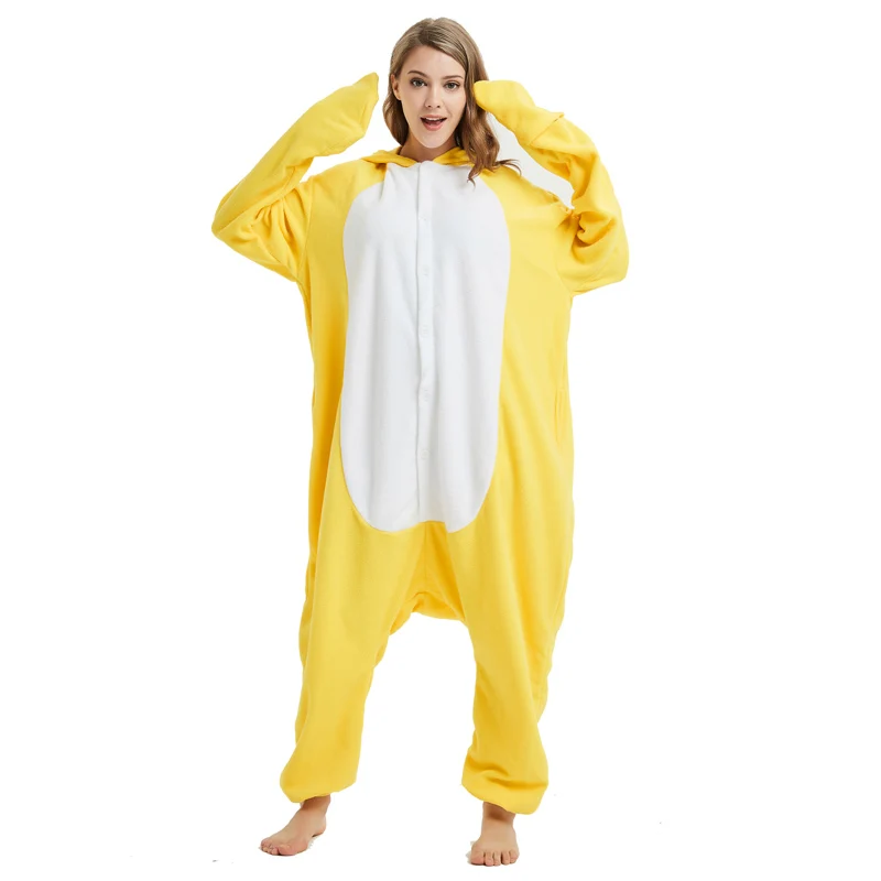Funny Women Duck Pajamas Anime Kigurumi Fleece Suit One-Piece Sleepwear Cosplay Costume for Adult Men Halloween kigurumi pajamas onesies,cosplay pajamas onesies