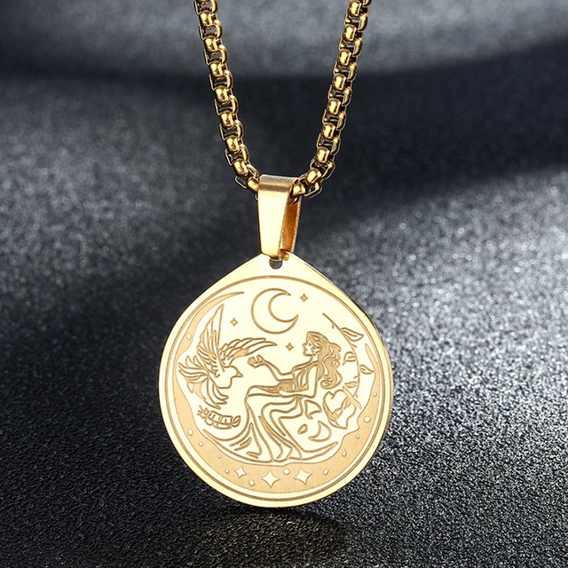 Dainty Mythology Medusa Gorgon Necklace Women Men Ancient Greek Symbol Jewelry  Stainless Steel Pagan Necklace Collar SPA093