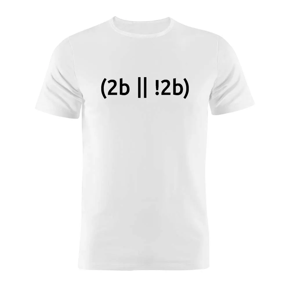 Хлопок унисекс футболка кодер разработчик программист шутки, чтобы быть или не быть забавным минималистичный художественный подарок Тройник - Цвет: Белый